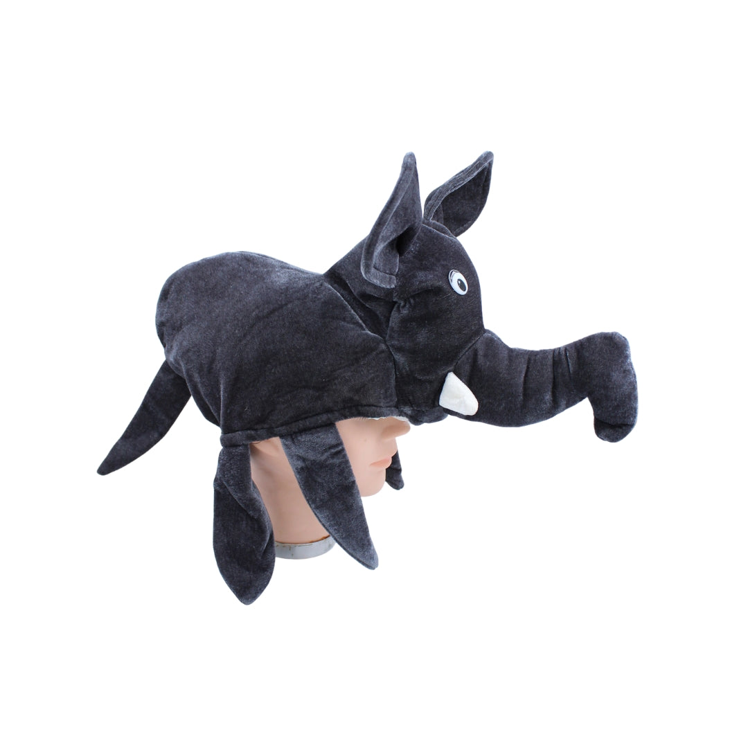 Elephant Animal Fancy Dress Hat (Dark Grey)
