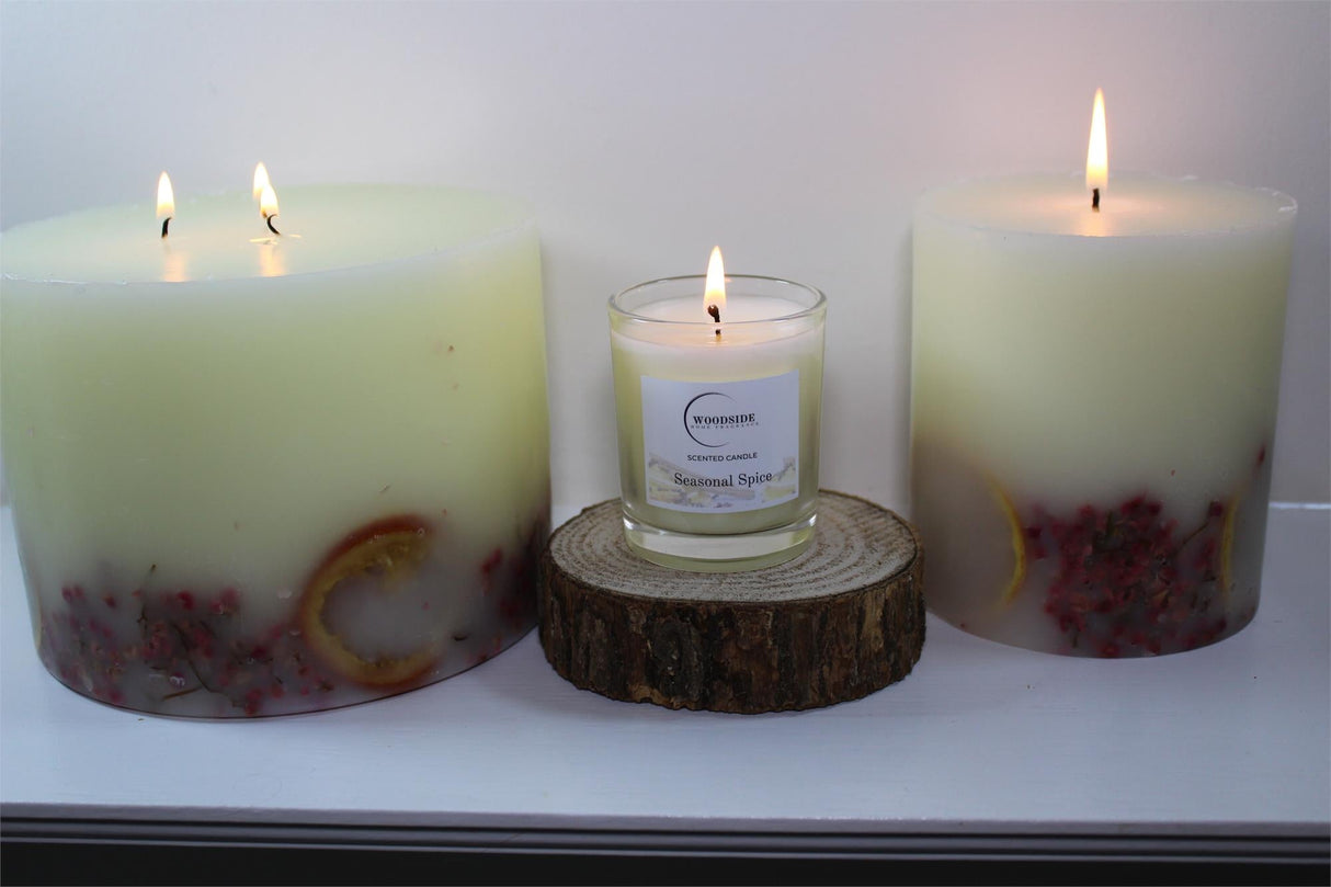 Large Botanical Candle Home Living seasonal spice