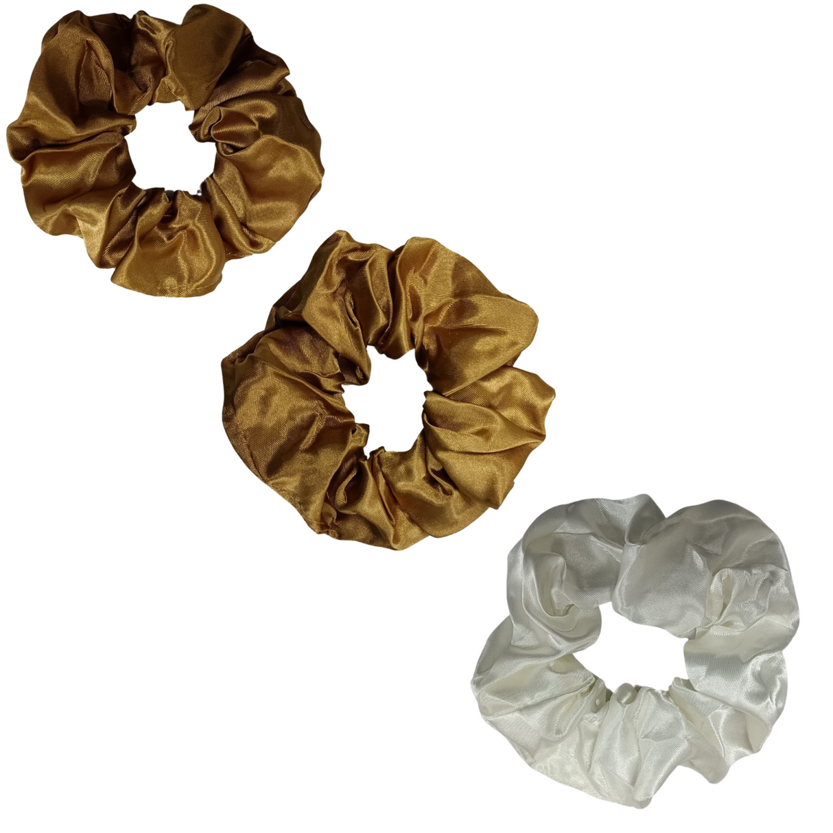 Ponytail Silk Hair Scrunchie (3 Pack) - Various Colours