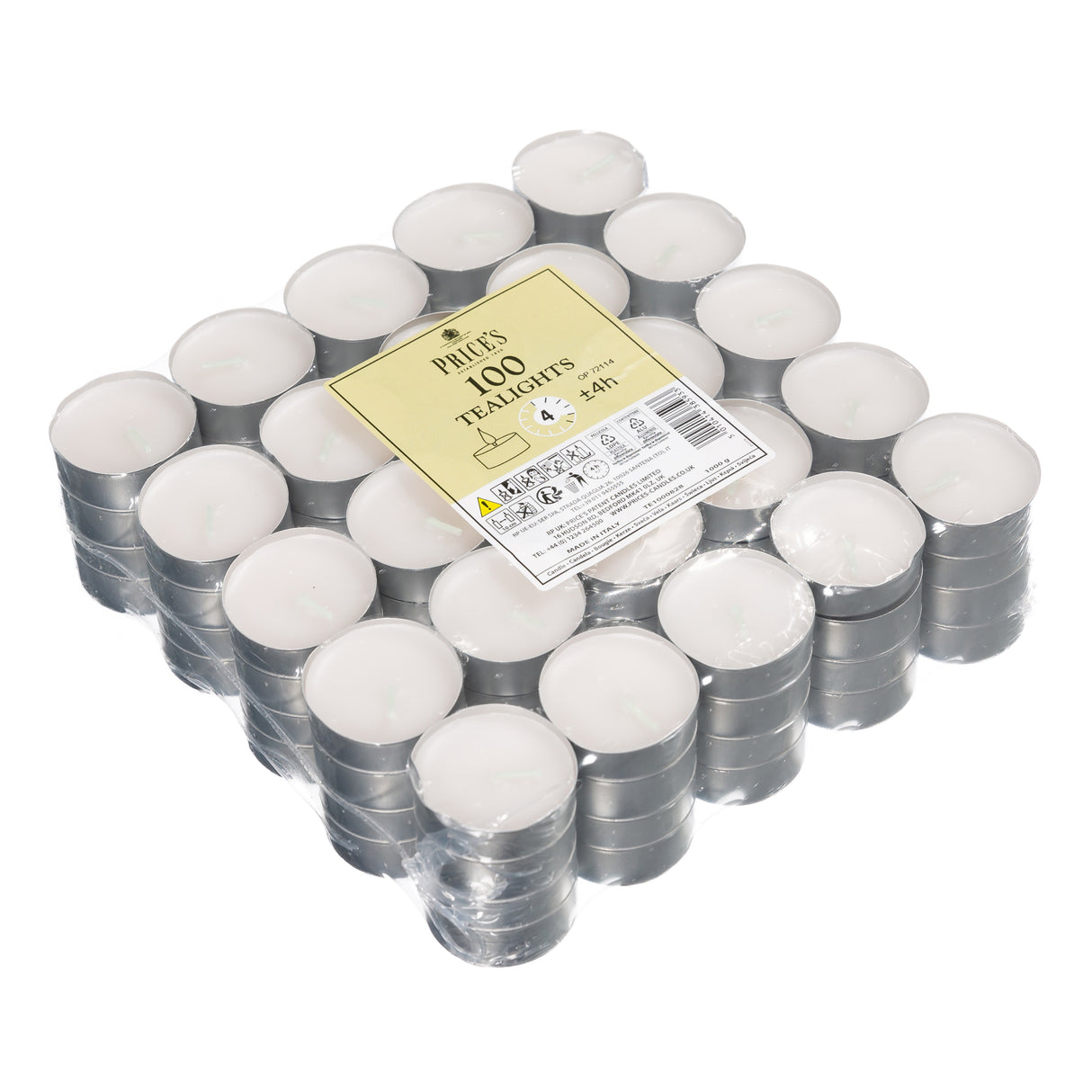 Price's White Tea Lights Pack of 100