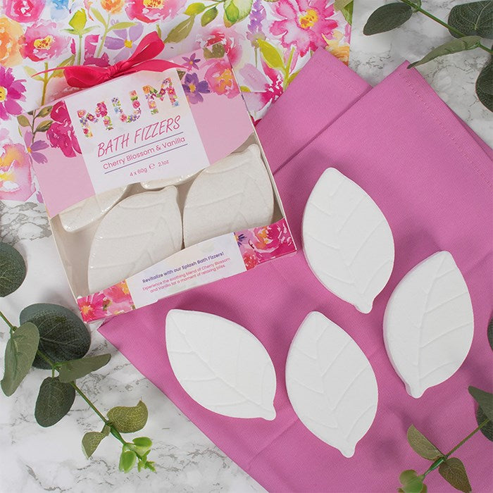 Floral Garland Mum Bath Fizzers Gift Set - Cherry Blossom & Vanilla