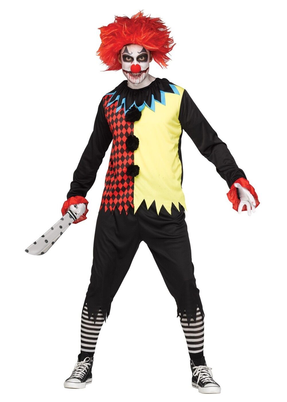 Freakshow Clown Halloween Fancy Dress Costume