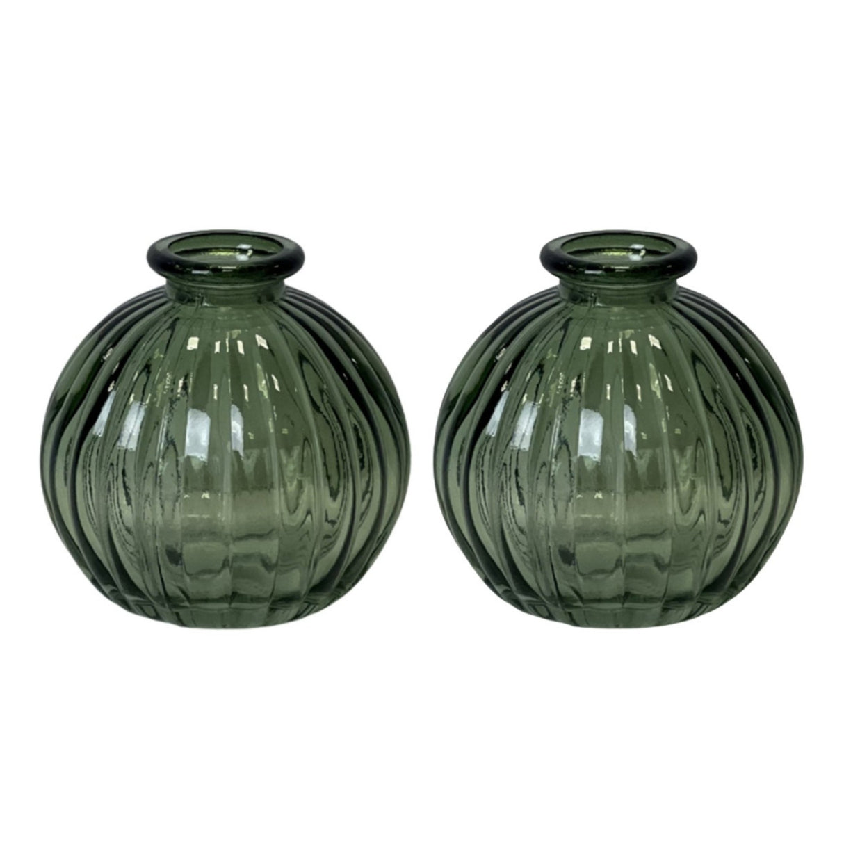 Satchville Glass Round Bottle Vases - Various Colours
