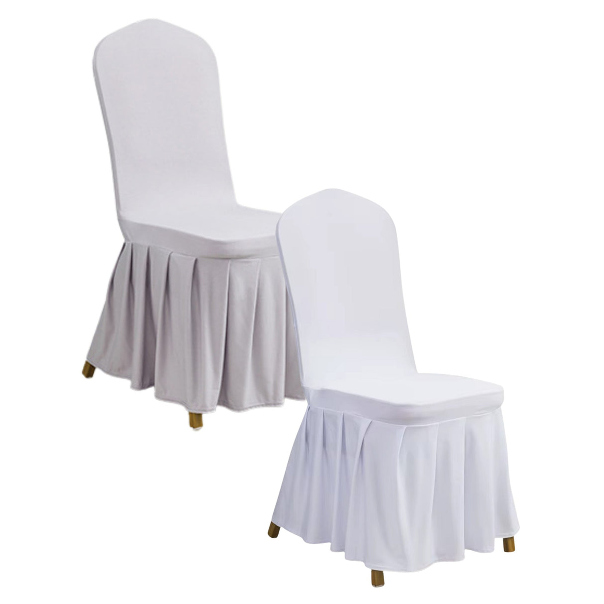 Frilled Skirt Stretch Chair Cover - Various Colours