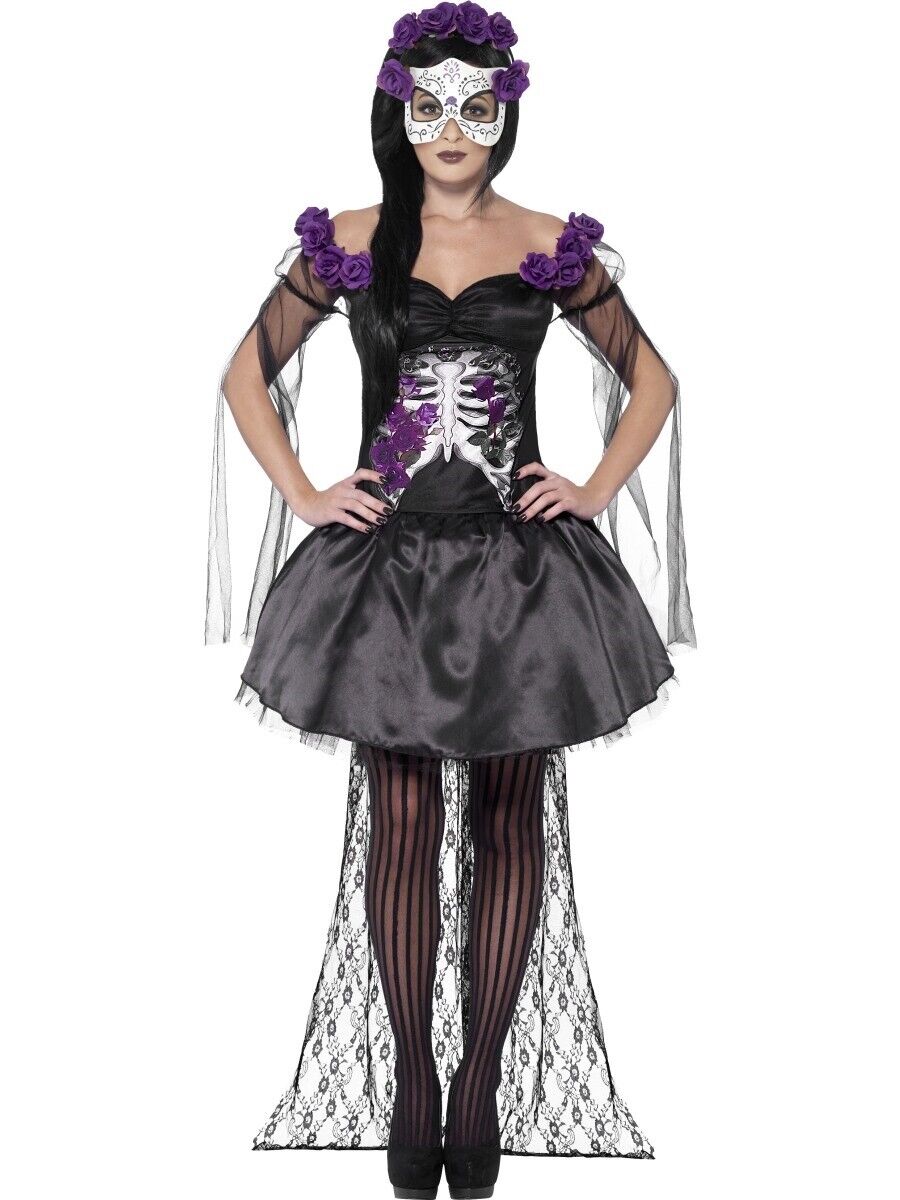 Day of the Dead Senorita Fancy Dress Costume Size 16-18