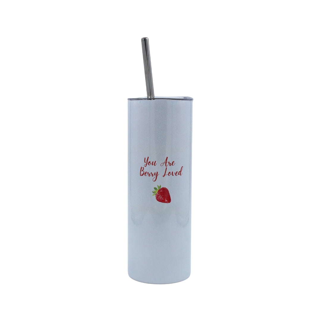 Rainbow White Stainless Steel Drink Bottle - Berry Loved