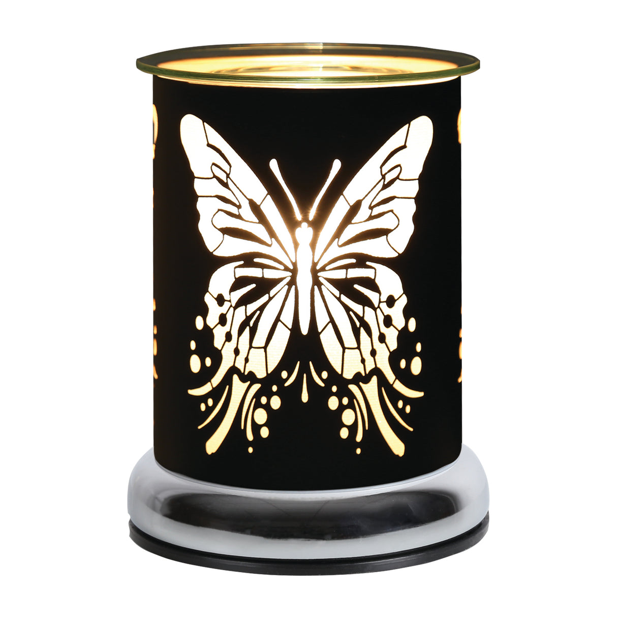 Aroma Electric Wax Melt Burner Touch - Black & Gold Butterfly