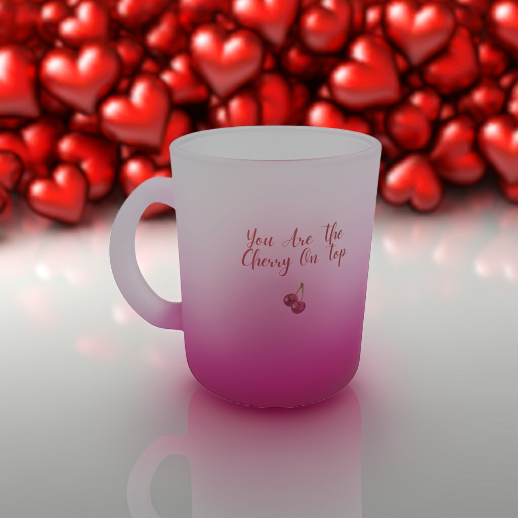 Cherry On Top Pink Ombre Mug