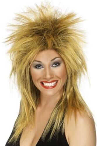 Rock Diva Mullet Fancy Dress Wig (Ginger & Black)
