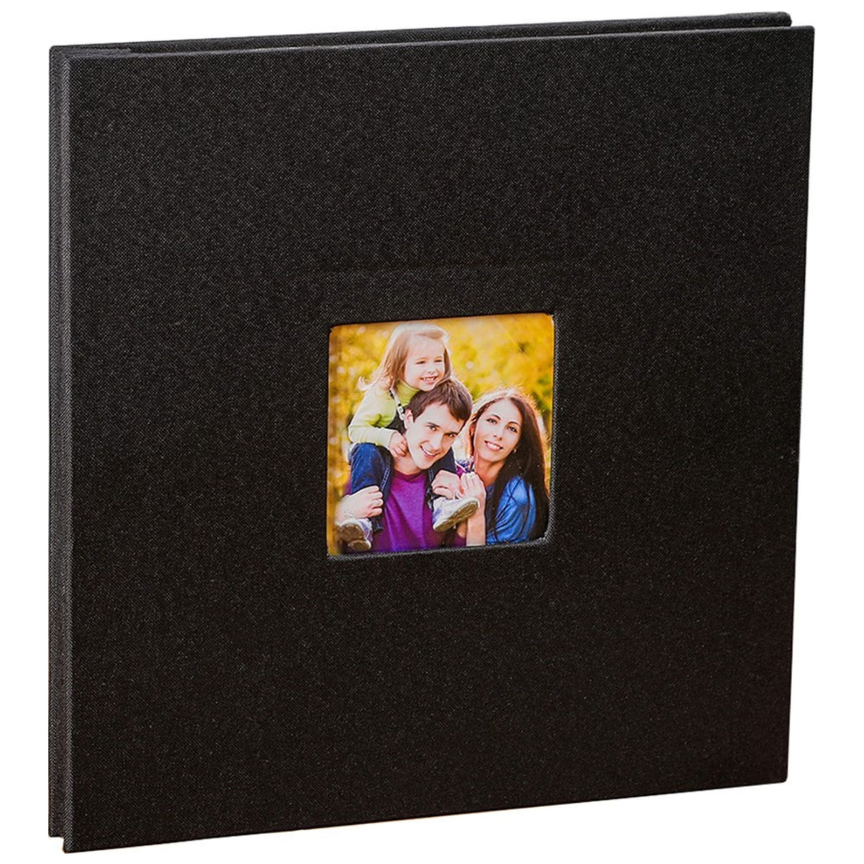 Woodside Home Living Linen Cover Photo Album/Scrap Book, black