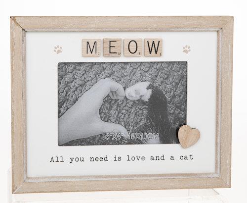 Scrabble Sentiments Photo Frame  6x4" - Animal Cat or Dog