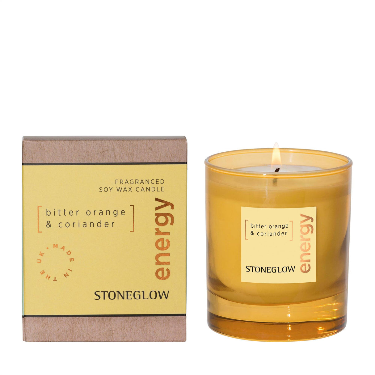Stoneglow Candles Elements Energy Tumbler Candle - Bitter Orange & Coriander