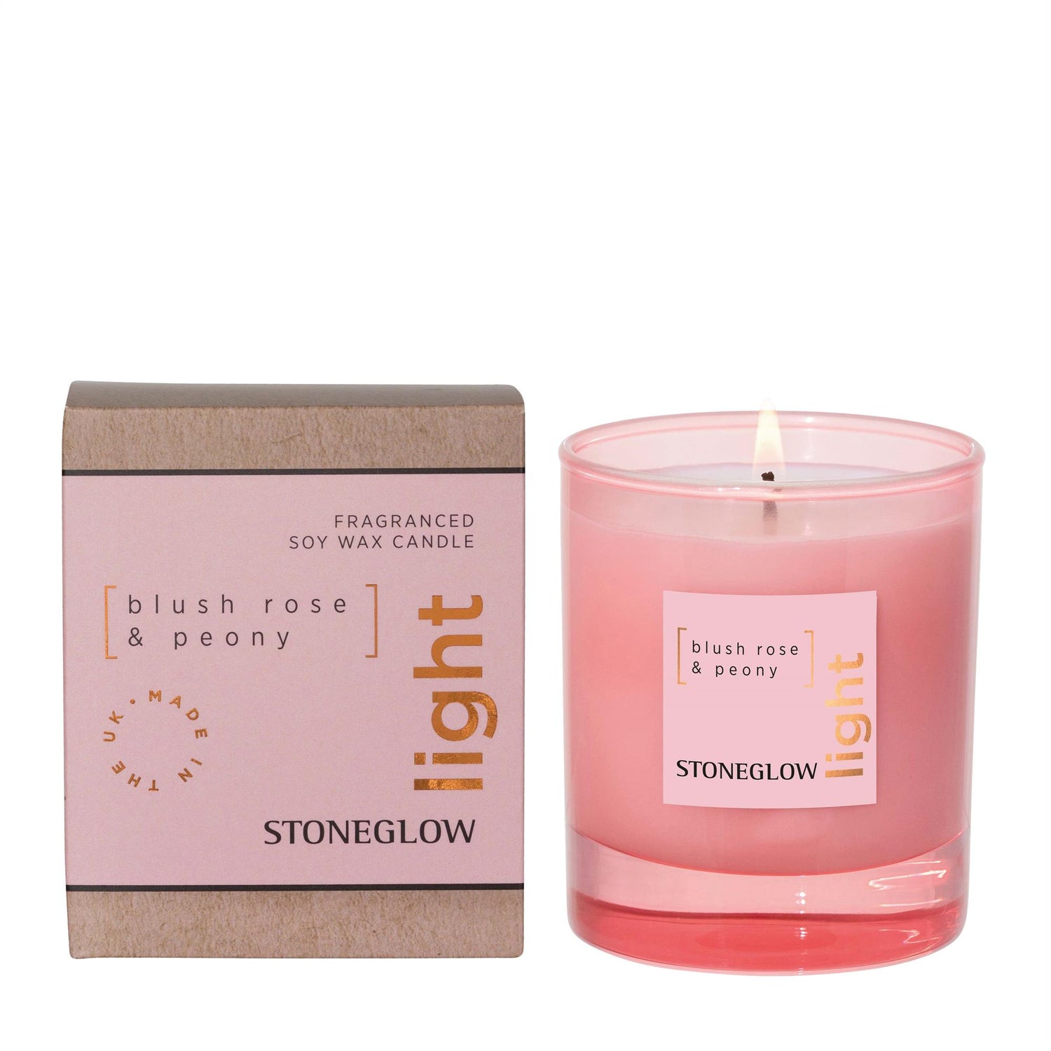Stoneglow Candles Elements Light Tumbler Candle - Blush Rose & Peony