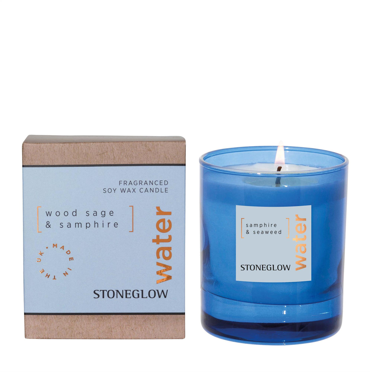 Stoneglow Candles Elements Water Tumbler Candle - Wood Sage & Samphire