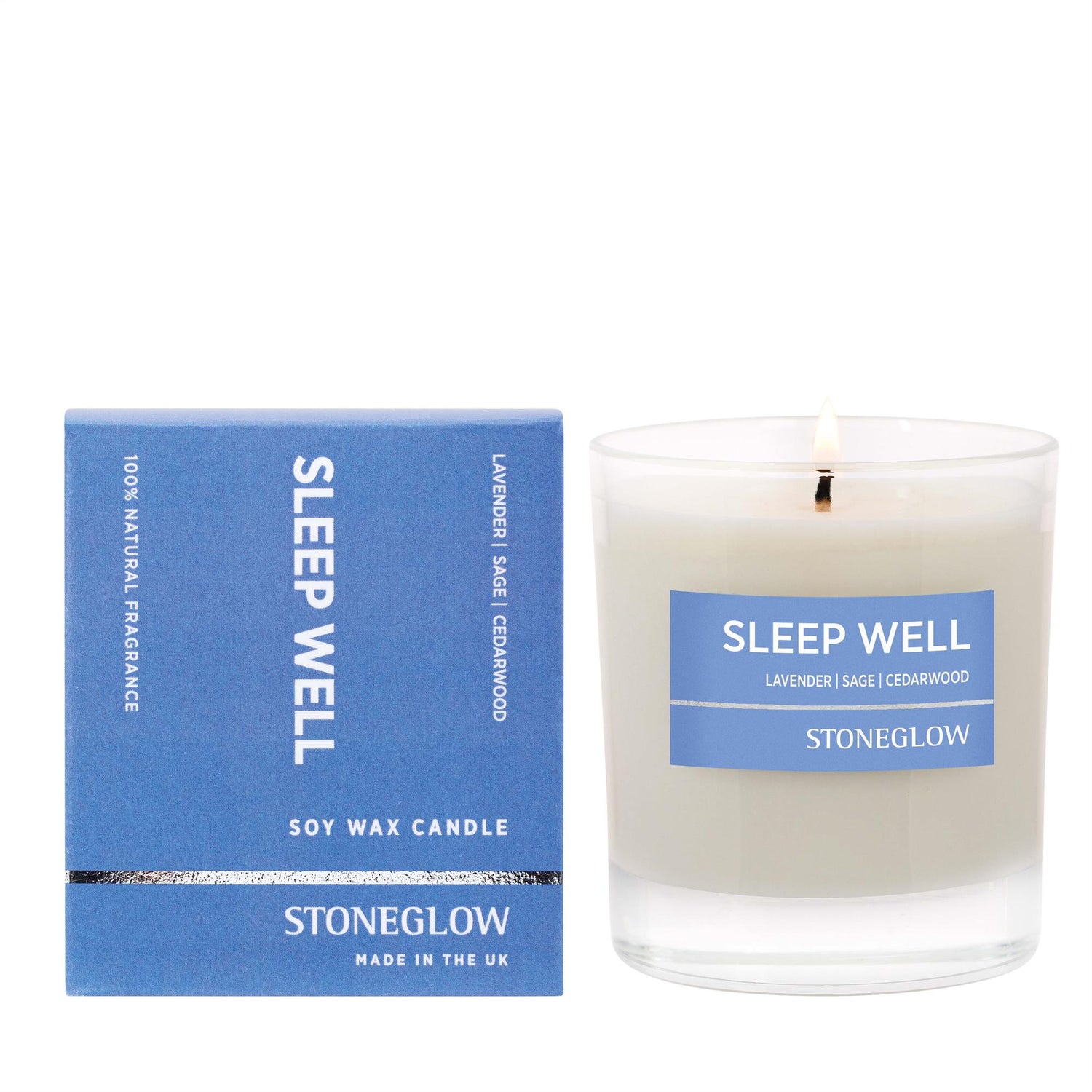Stoneglow Candles Wellbeing Sleep Well Tumbler Candle - Lavender Sage Cedarwood