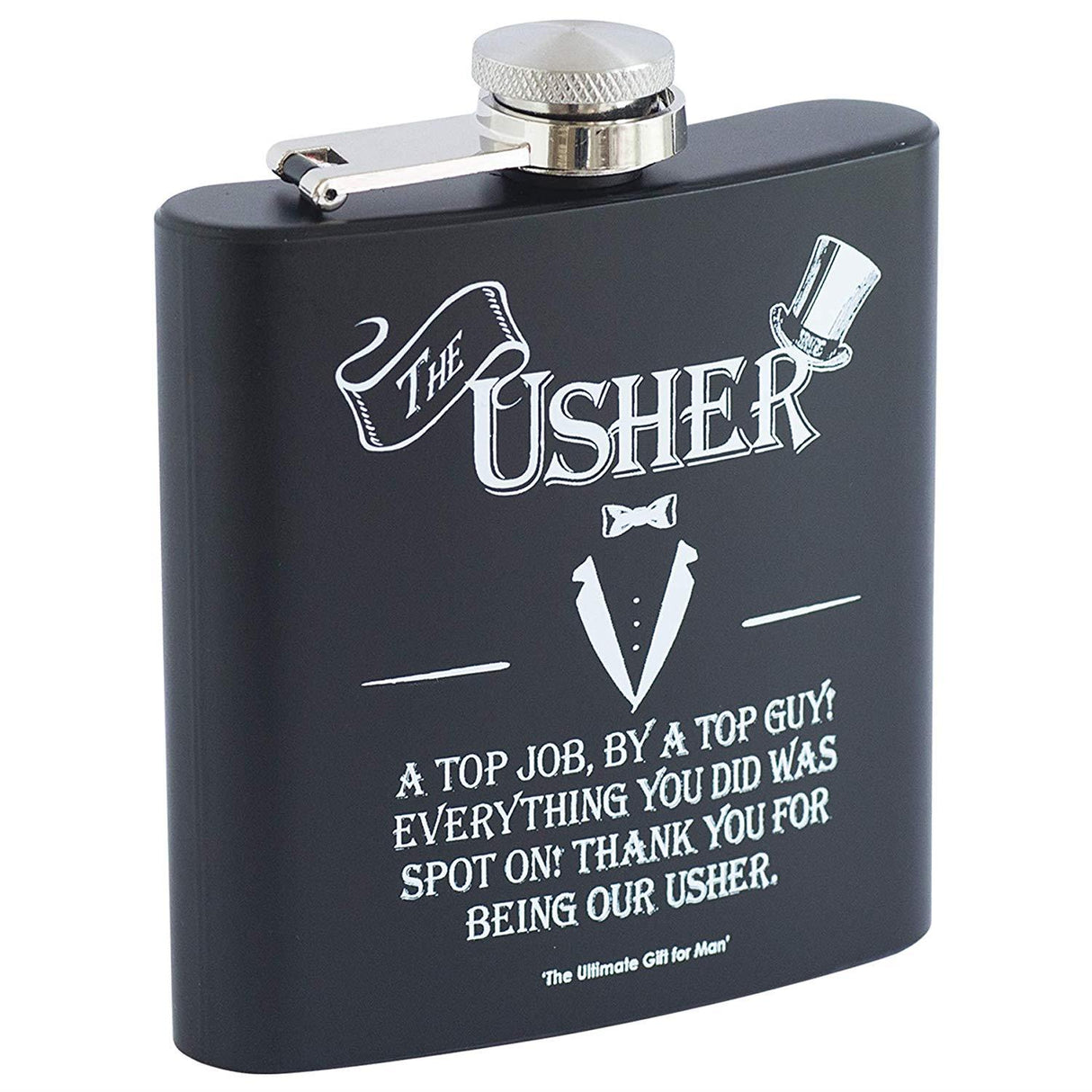 Ultimate Man Gift Hip Flask - The Usher