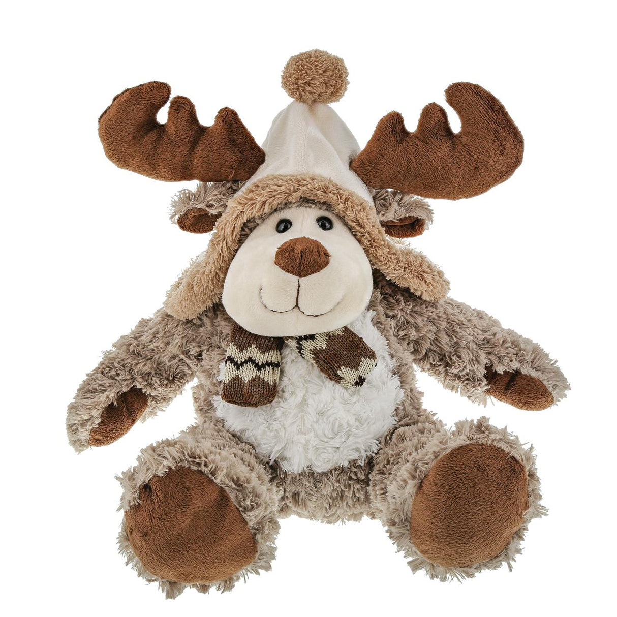 Gund Kalidou Reindeer with Bobble Hat & Scarf Plush Soft Toy