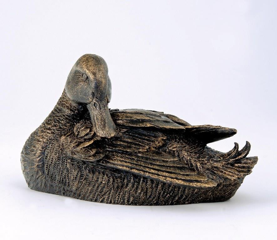 Langholm Design Cold Cast Bronzed Figurine - Mallard Duck