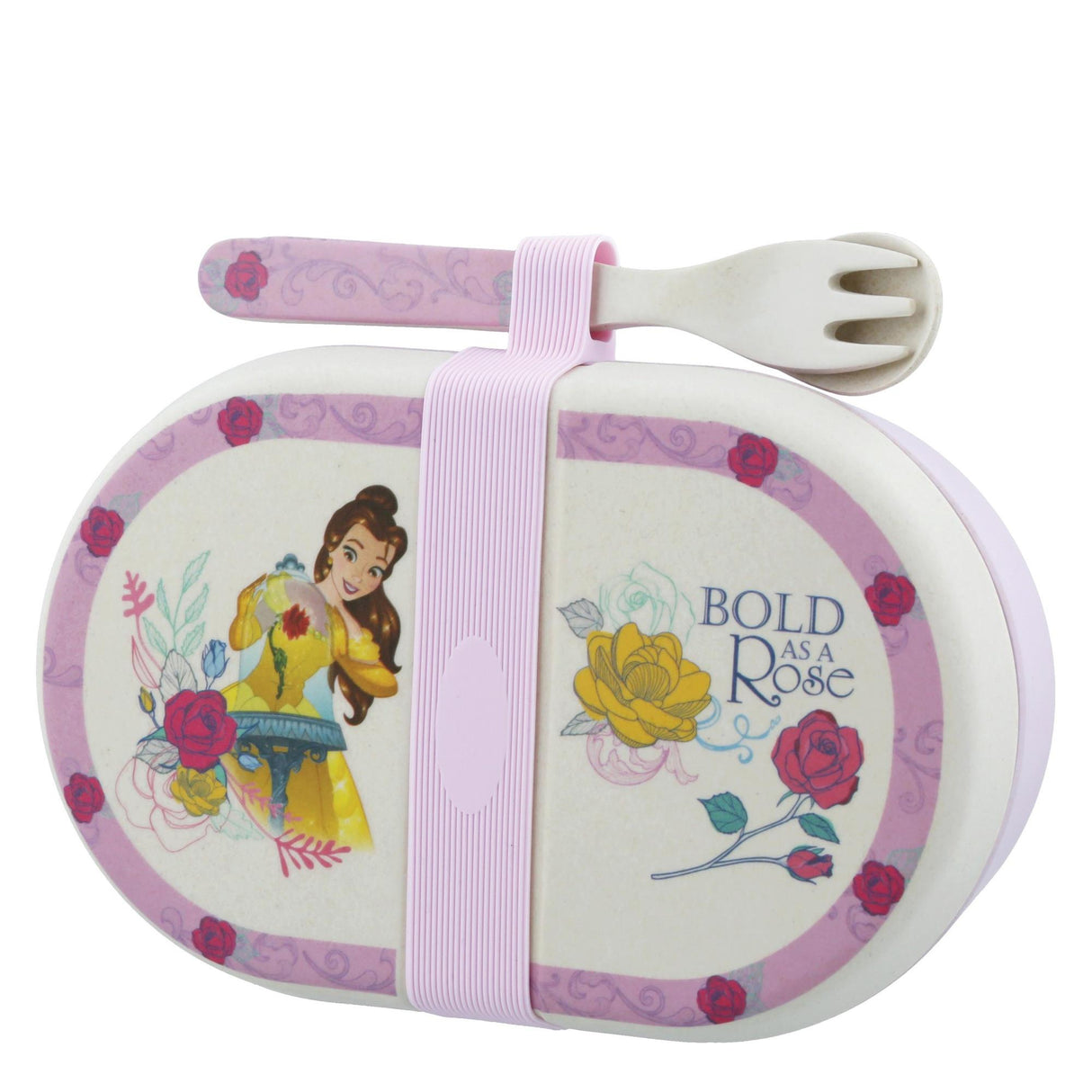 Disney Enchanting Organic Bamboo Snack Box & Cutlery Set - Belle
