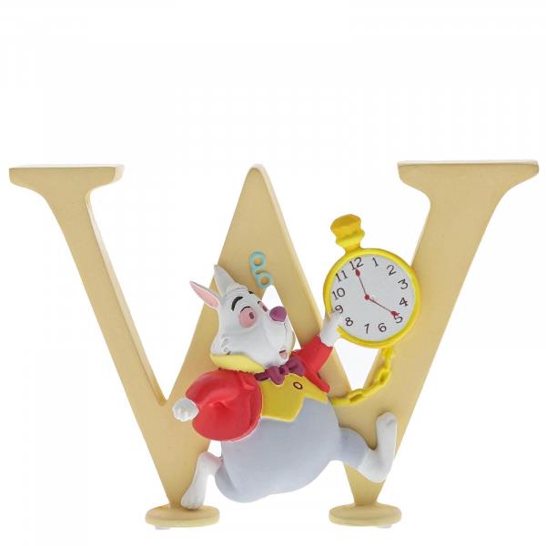 Disney Letter W Figurine: White Rabbit (Alice in W/L)