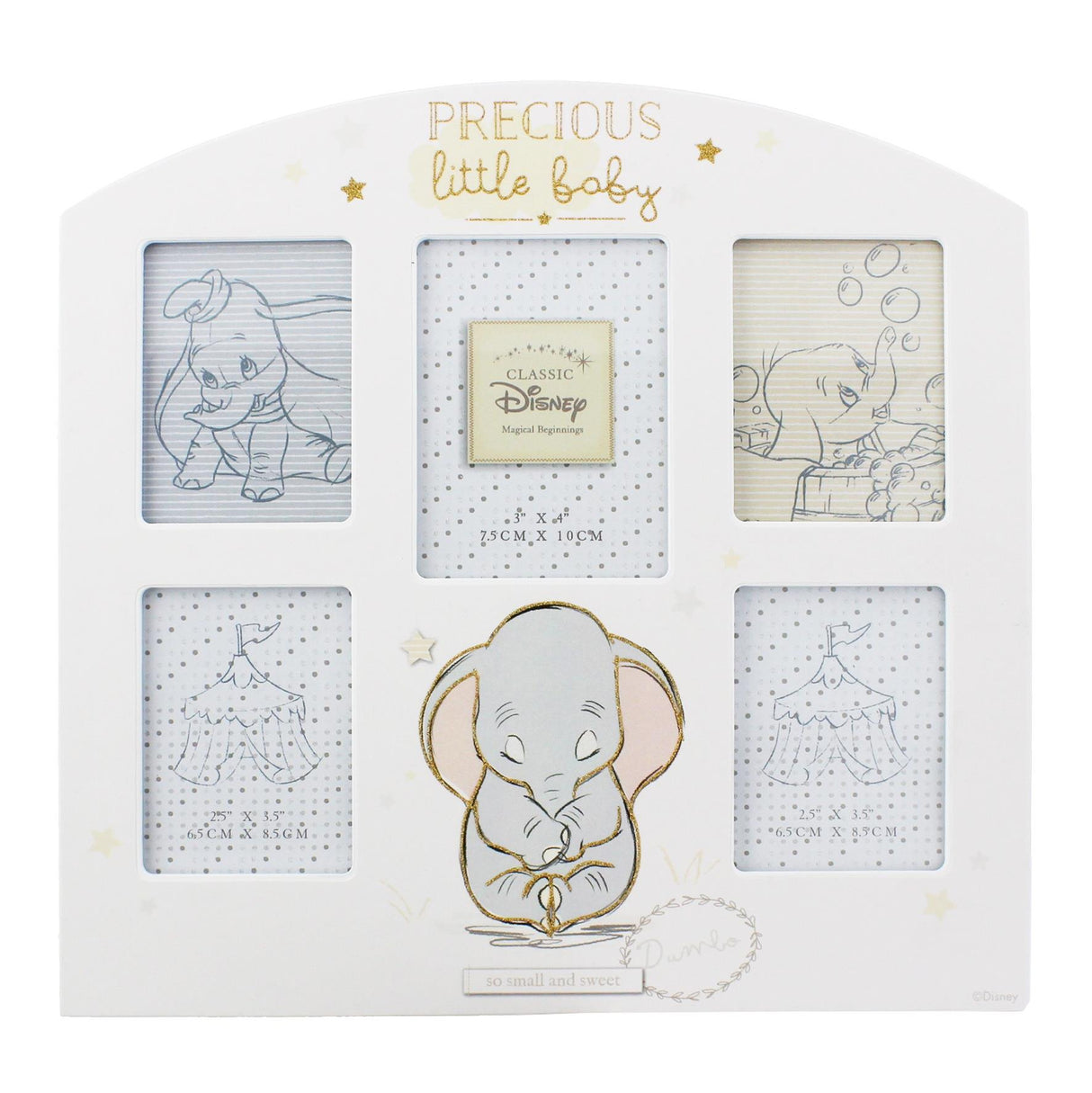 Disney Dumbo Multi Photo Frame precious little baby holds 5 photos