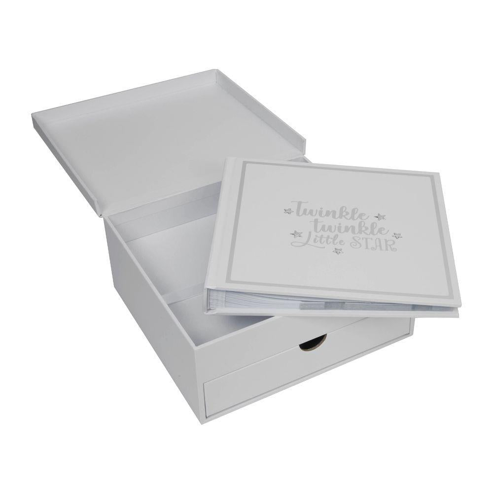 Celebrations Keepsake Box with Drawer & Photo Album - Twinkle Twinkle