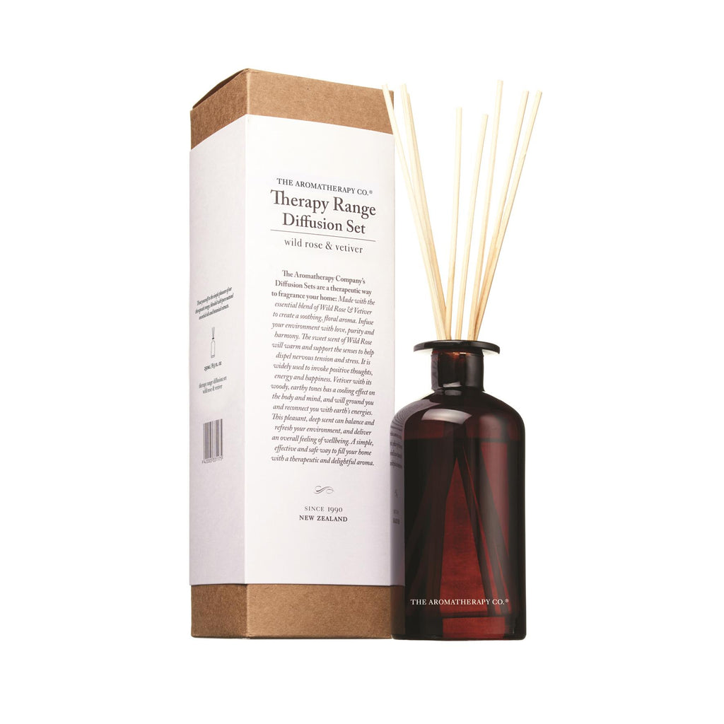 Wild Rose & Vetiver Reed Diffuser from the Aromatherapy Co Therapy Range