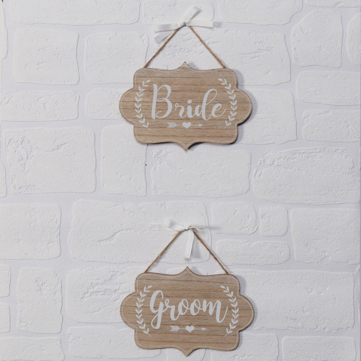 Celebrations Love Story Set of 2 Plaques - Bride & Groom