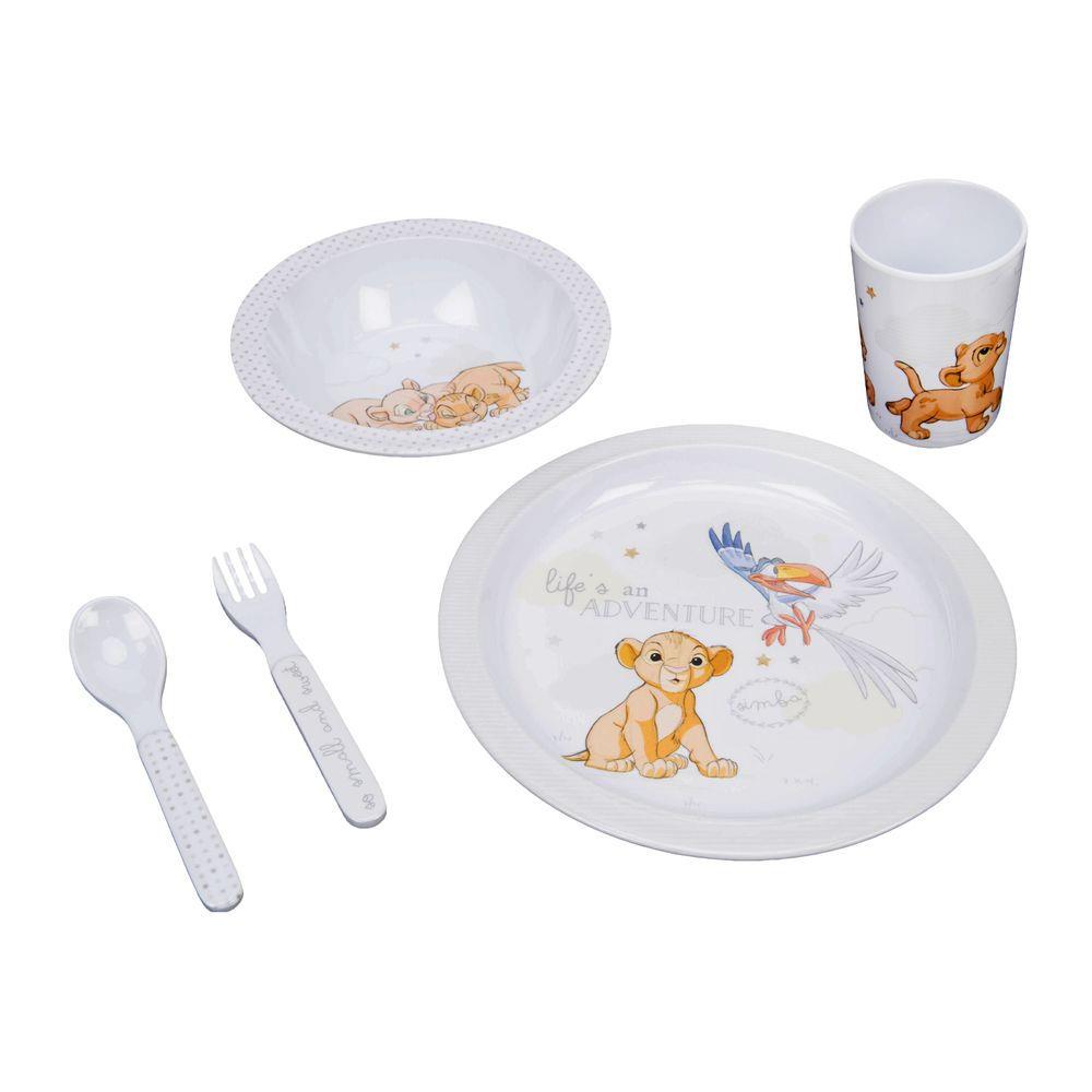 Disney Magical Beginnings 5 Piece Melamine Crockery Set - Simba