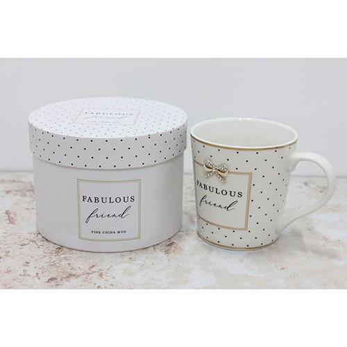 Mug with Fabulous Friend design in coordinating gift box 