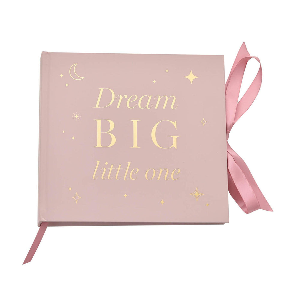 Dream Big Little one pale pink photo album baby girl memory keepsake gift