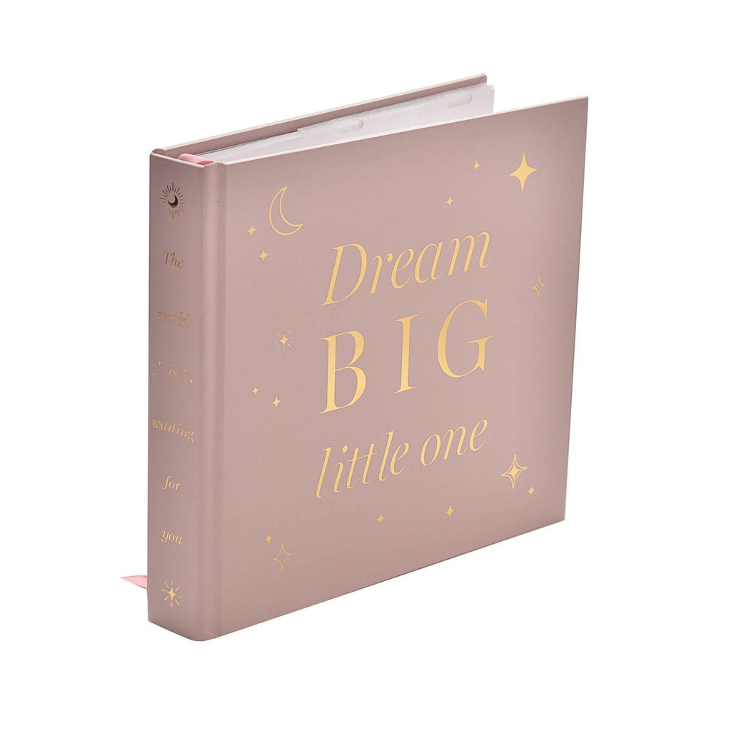 Bambino Photo Album Holds 50 4' x 6' Prints - Dream Big Little One (Pink) - Crusader Gifts