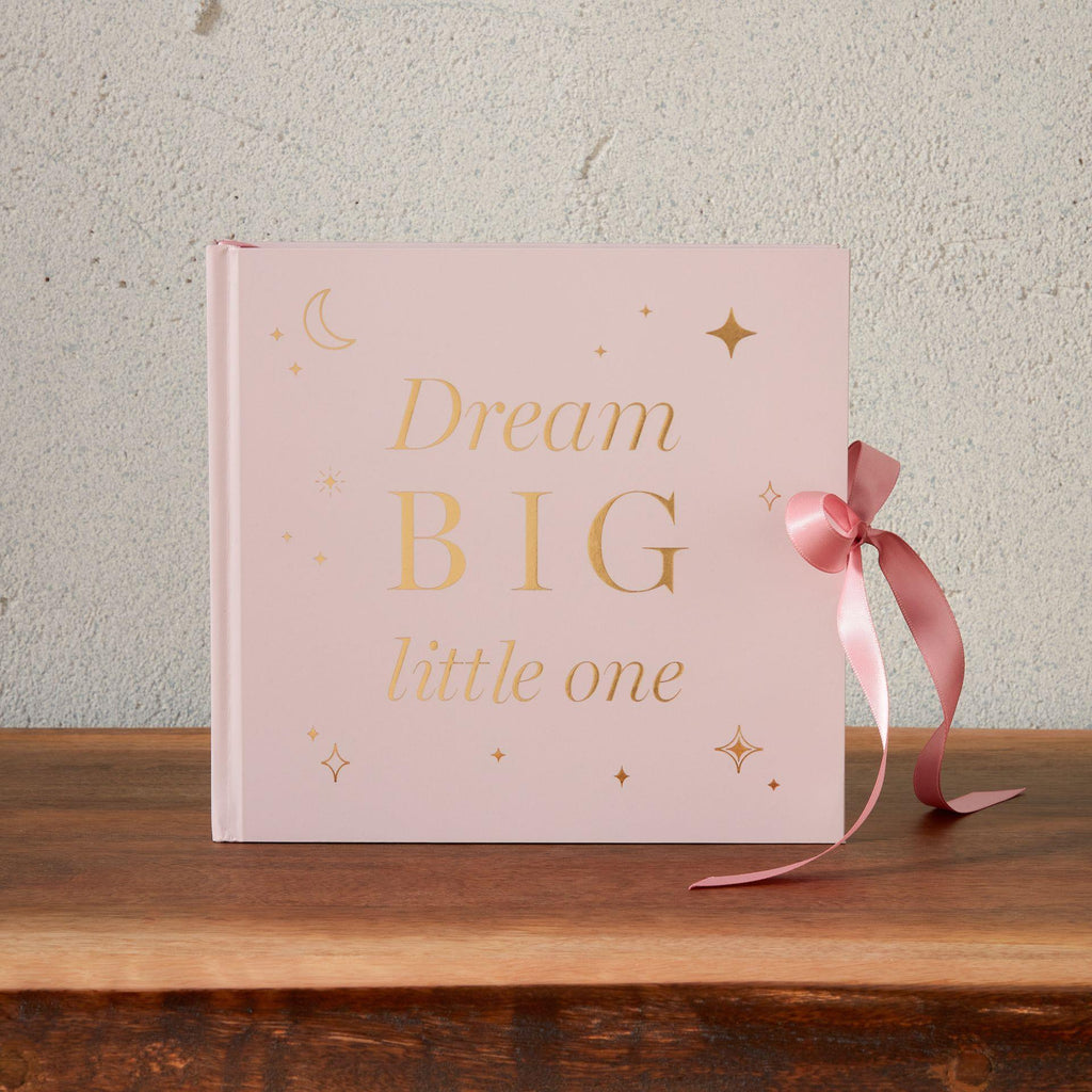 Bambino Photo Album Holds 50 4' x 6' Prints - Dream Big Little One (Pink) - Crusader Gifts