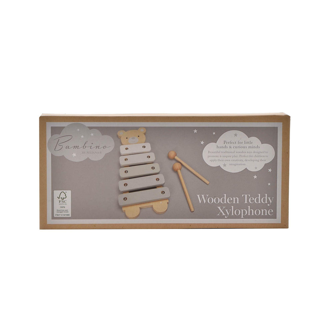 Bambino Wooden Toy Xylophone - Teddy Bear - Crusader Gifts