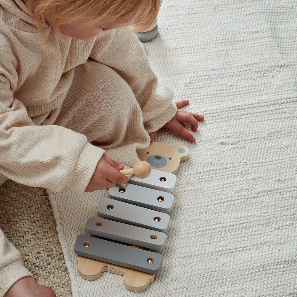 Bambino Wooden Toy Xylophone - Teddy Bear - Crusader Gifts