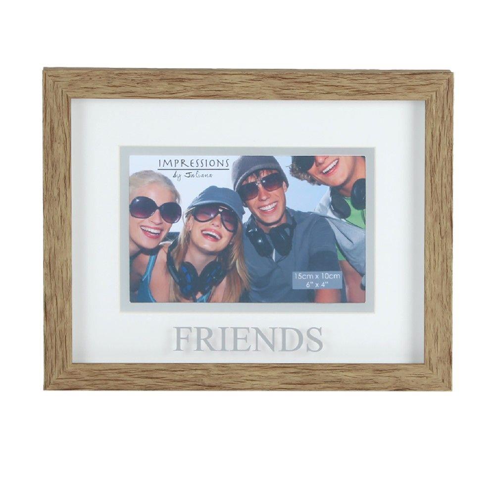 Natural Wood Effect Photo Frame 6x4" - Sisters or Friends