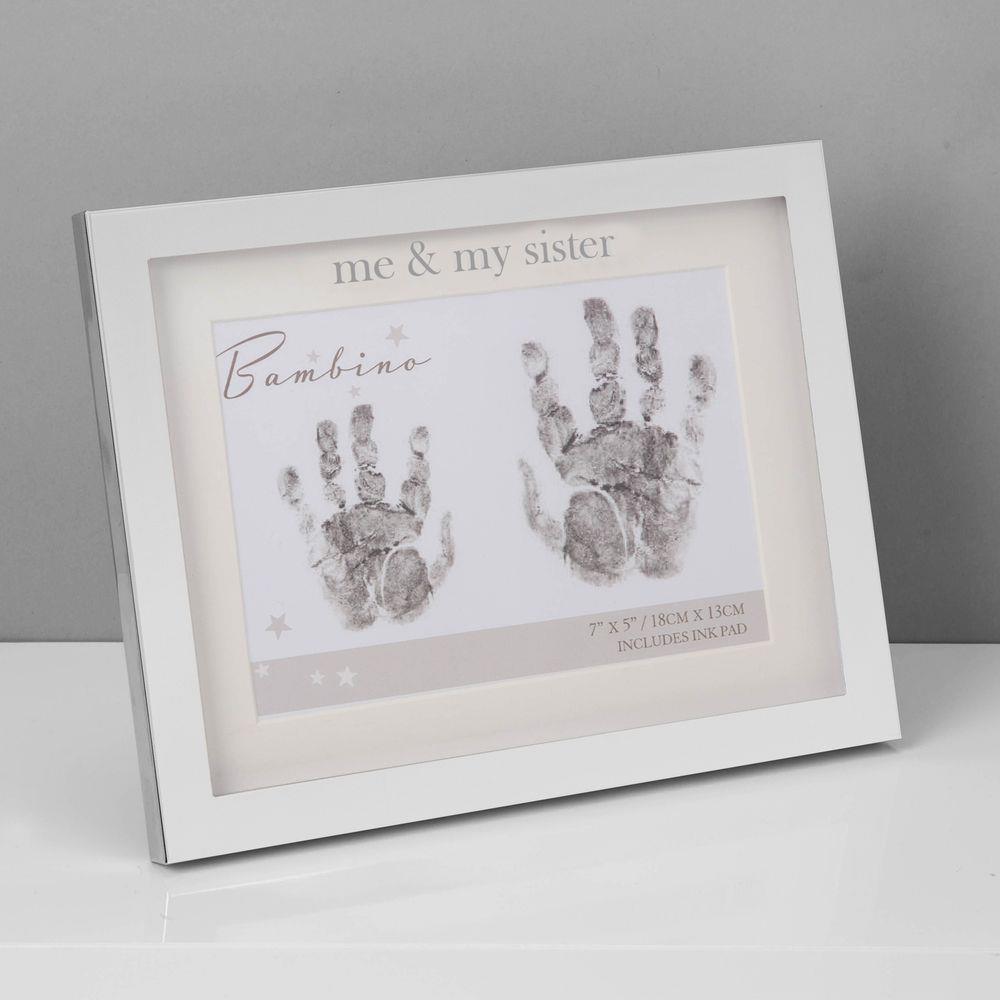 Me & My Sister Hand Print Memory Frame from the Bambino Collrction