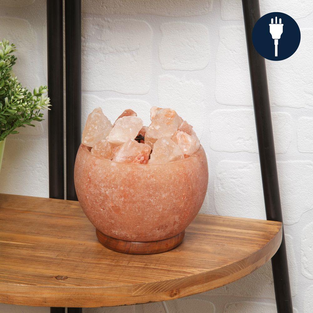 Hestia Home Himalayan Rock Salt Fire Basket Lamp