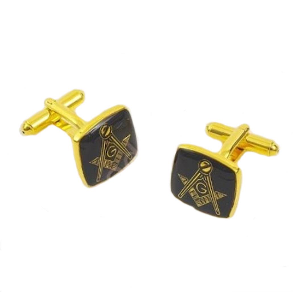Masonic "G"  Cufflinks - Black