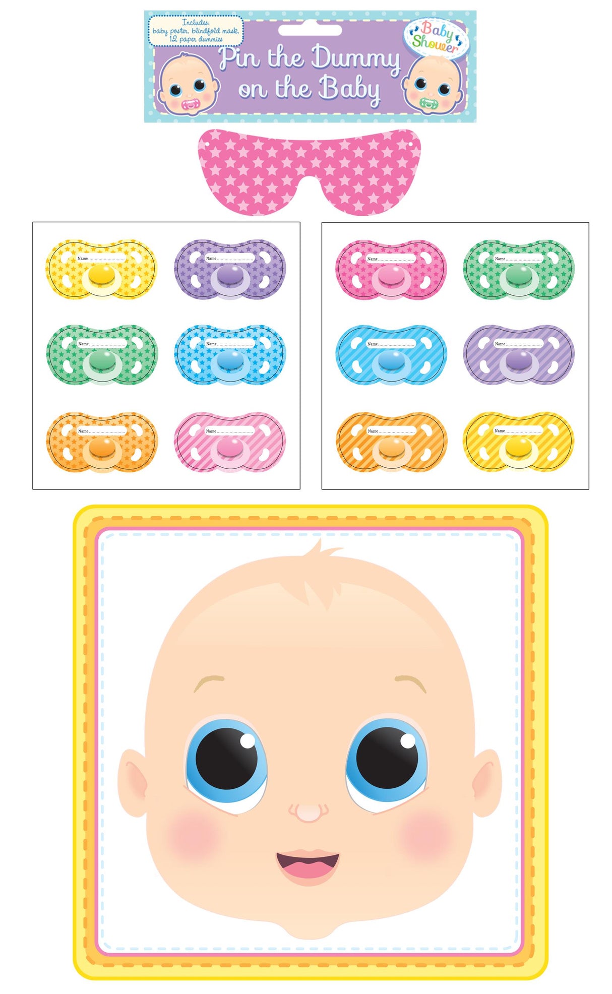 Stick The Dummy On The Baby - Baby Shower Game