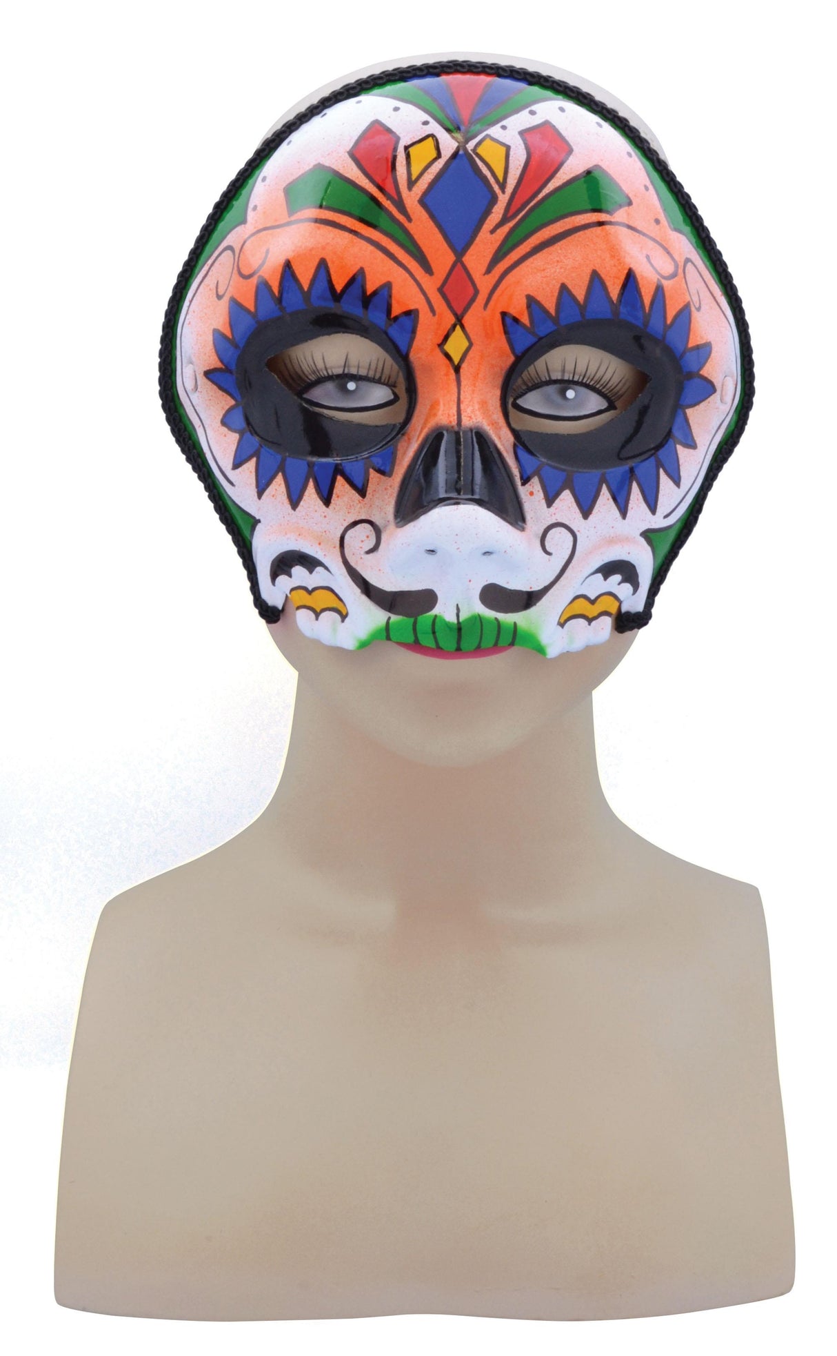 Day of the Dead Sugar Skull Orange Mix Mask