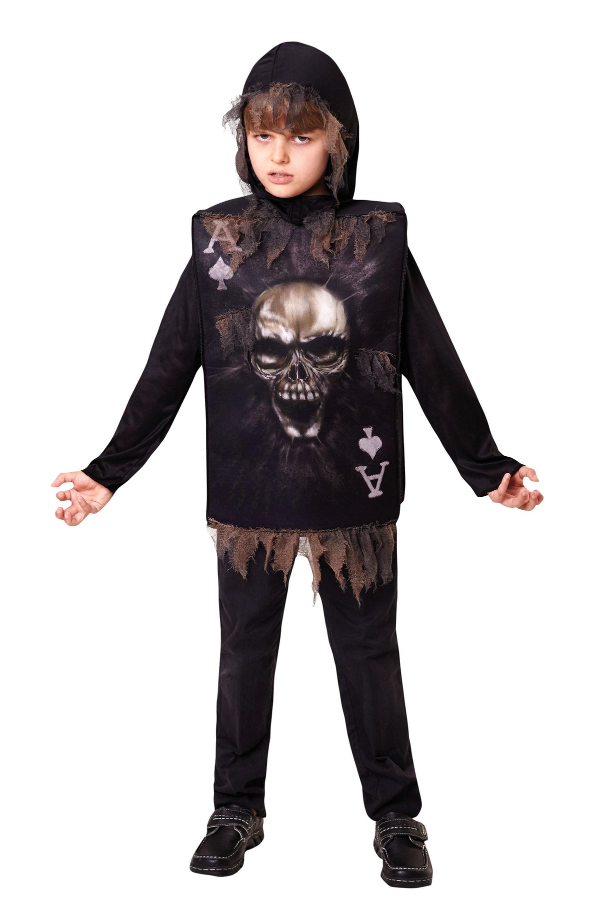 Childs Skeleton Tabard & Hood Costume Age 7-9 Years