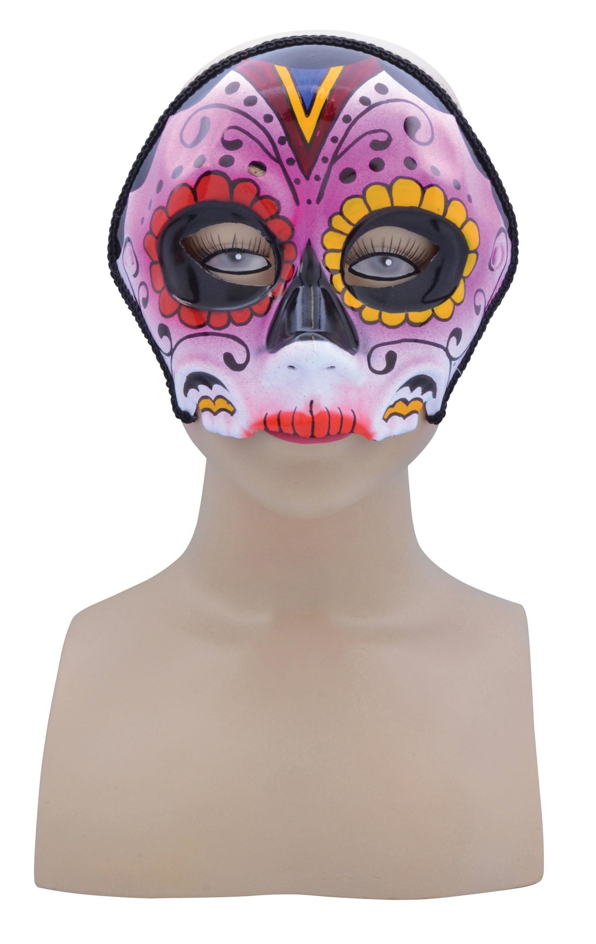 Day of the Dead Sugar Skull Pink Mix Mask