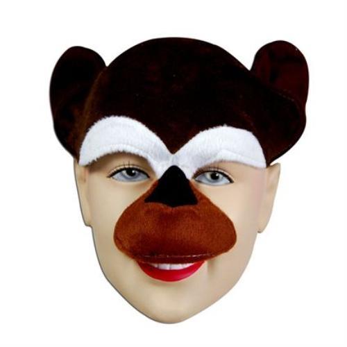Chimp Half Face Animal Mask On Headband