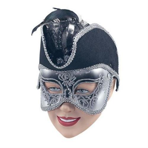 Pirate Mask On Headband (Black)
