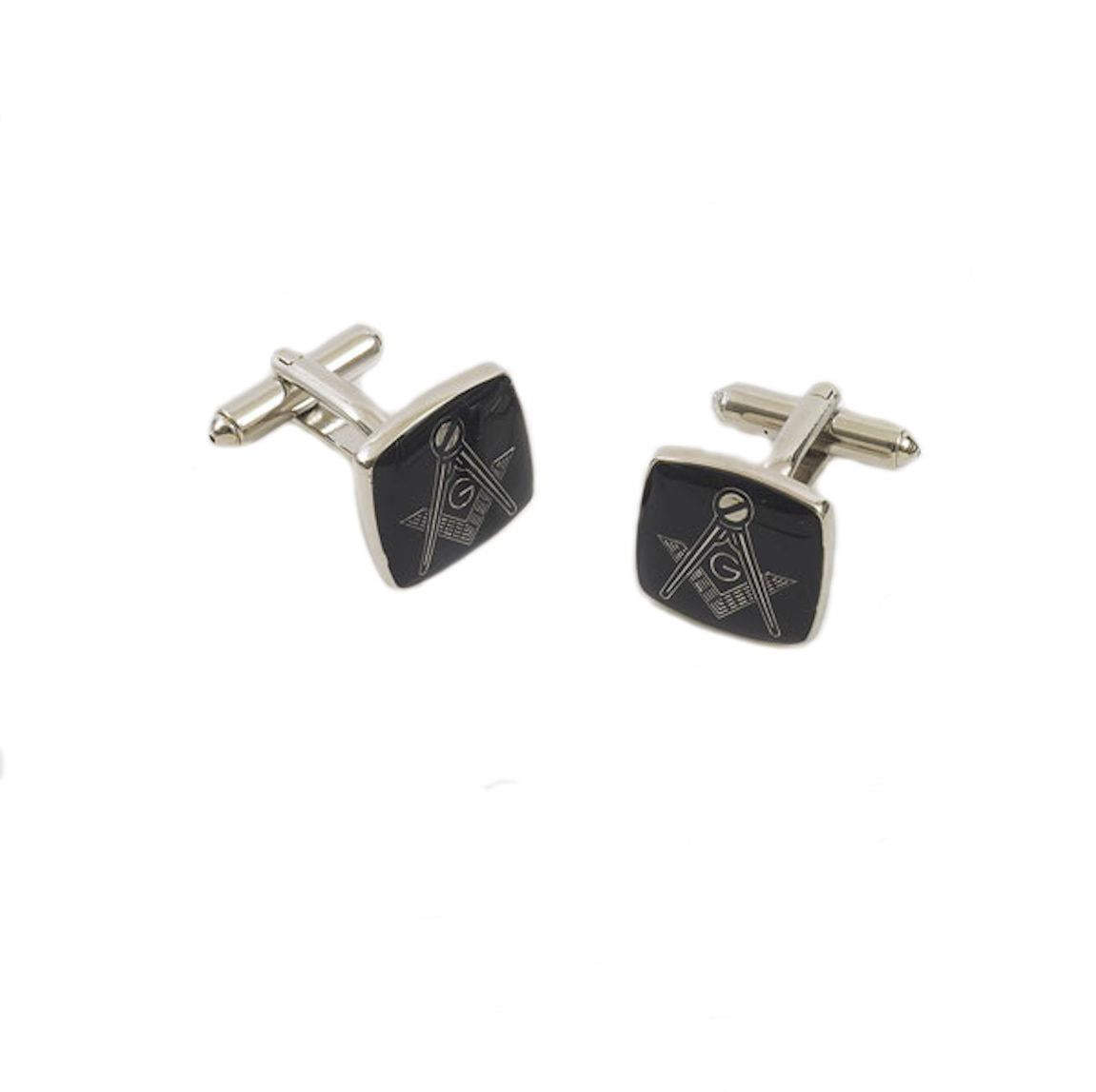 Masonic "G" Cufflinks - Black