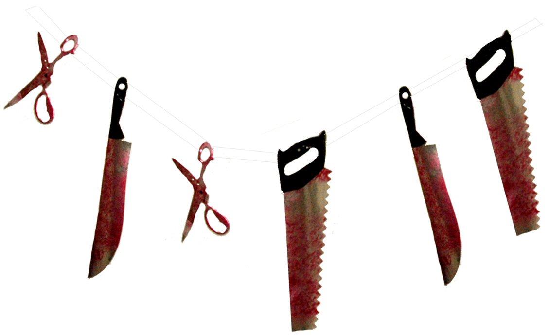 Halloween Garland 6pc Tools Decoration 5.5ft /1.65m