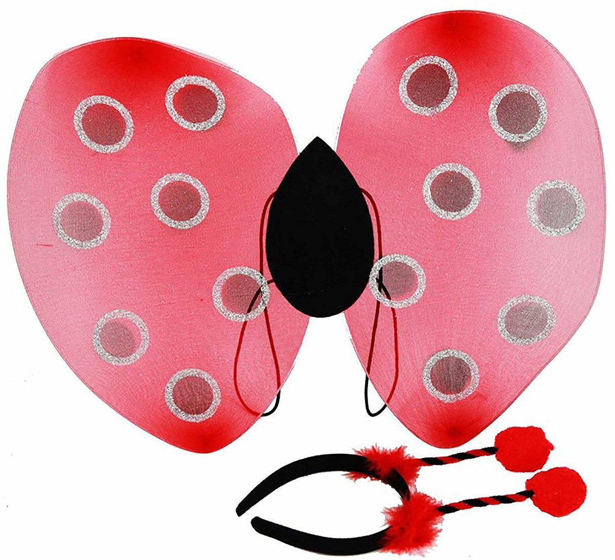 Childs Lady Bird Wings & Head Boppers Set