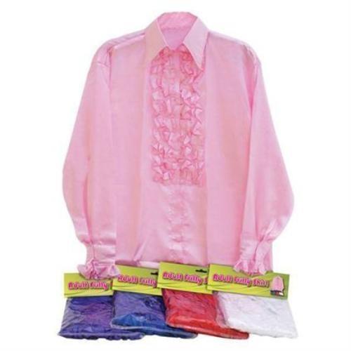 Satin Ruffle Shirt (Purple) 50" Chest