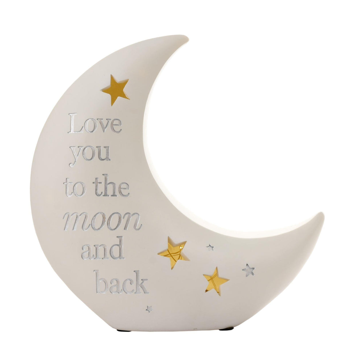 Bambino Moon Shaped Night Light - Love You - Crusader Gifts